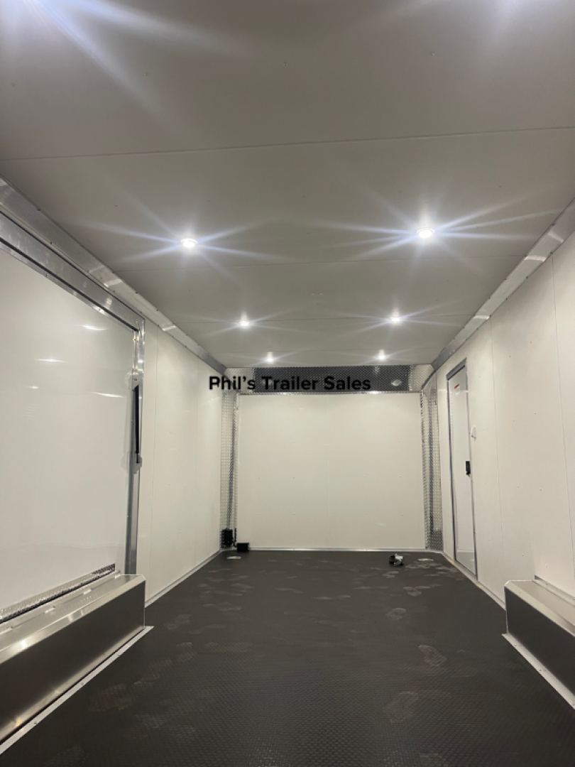 New RED TAG SALE!! 2024 E-Z Hauler 20' ALL ALUMINUM CAR HAULER LARGE ESCAPE DOOR FINISHED OUT Car / Racing Trailer .080 SCREWLESS EXTERIOR