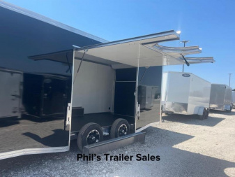 New RED TAG SALE!! 2024 E-Z Hauler 20' ALL ALUMINUM CAR HAULER LARGE ESCAPE DOOR FINISHED OUT Car / Racing Trailer .080 SCREWLESS EXTERIOR