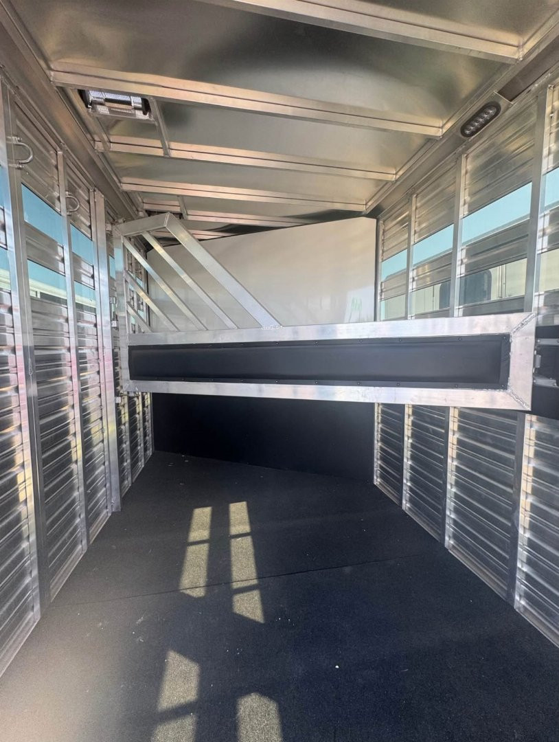 New 2024 Frontier Trailers 2 Horse slant Trailer Aluminum extra ht  Stock / Stock Combo Trailer