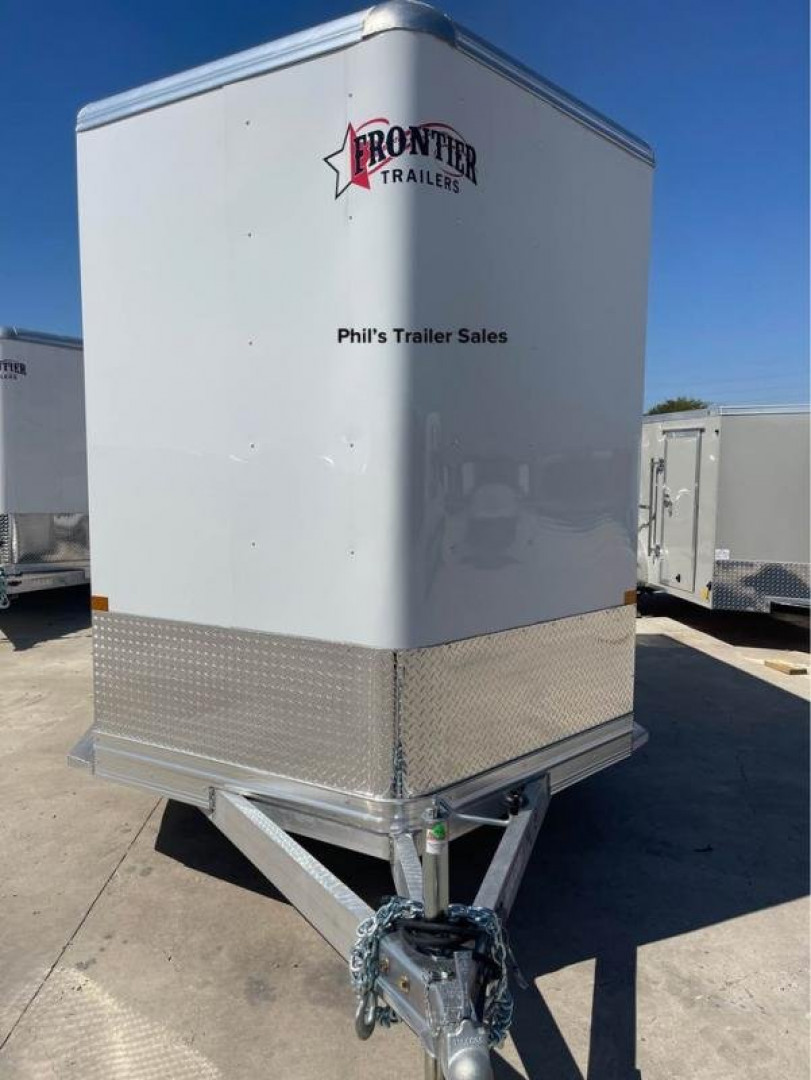 New 2024 Frontier Trailers 2 Horse slant Trailer Aluminum extra ht  Stock / Stock Combo Trailer