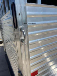 New 2024 Frontier Trailers 2 Horse slant Trailer Aluminum extra ht  Stock / Stock Combo Trailer