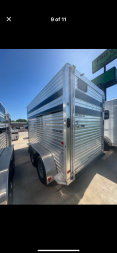 New 2024 Frontier Trailers 2 Horse slant Trailer Aluminum extra ht  Stock / Stock Combo Trailer