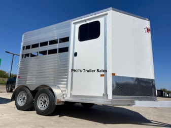 New 2024 Frontier Trailers 2 Horse slant Trailer Aluminum extra ht  Stock / Stock Combo Trailer