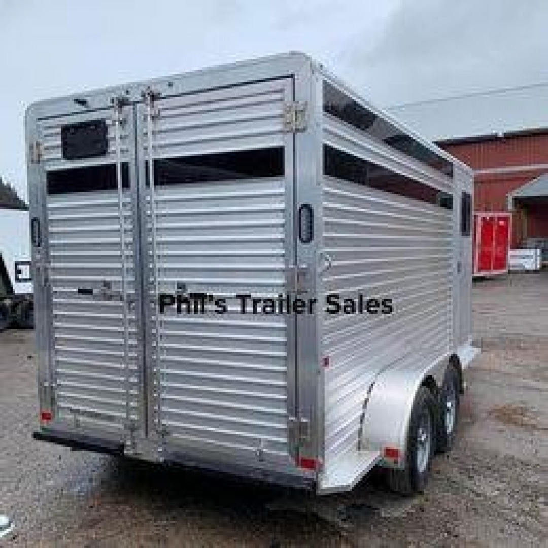 New FRONTIER 3 HORSE SLANT TRAILER ALUMINUM HORSE TRAILER Stock / Stock Combo Trailer