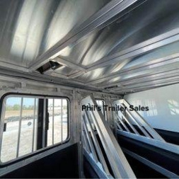 New FRONTIER 3 HORSE SLANT TRAILER ALUMINUM HORSE TRAILER Stock / Stock Combo Trailer
