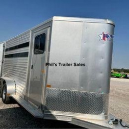 New FRONTIER 3 HORSE SLANT TRAILER ALUMINUM HORSE TRAILER Stock / Stock Combo Trailer