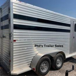 New FRONTIER 3 HORSE SLANT TRAILER ALUMINUM HORSE TRAILER Stock / Stock Combo Trailer