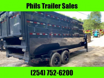 New 2025 IRON BULL 20' ROLL OFF DUMP TRAILERS WITH 3 BINS Dump Trailer UPGRADED 8K AXLES