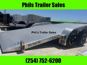New 2024 MISSION 20' ALUMINUM TILT CAR HAULER LIFE TIME WARRANTY Trailer OPEN CAR
