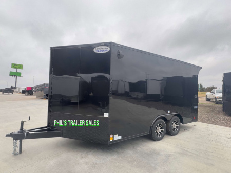 New CONTINENTAL CARGO NEW 85X16 V-NOSE ELECTRICAL PACKAGE ENCLOSED MOTORCYCLE TRAILER TRAILER CARGO TRAILERS Motorcycle Trailer
