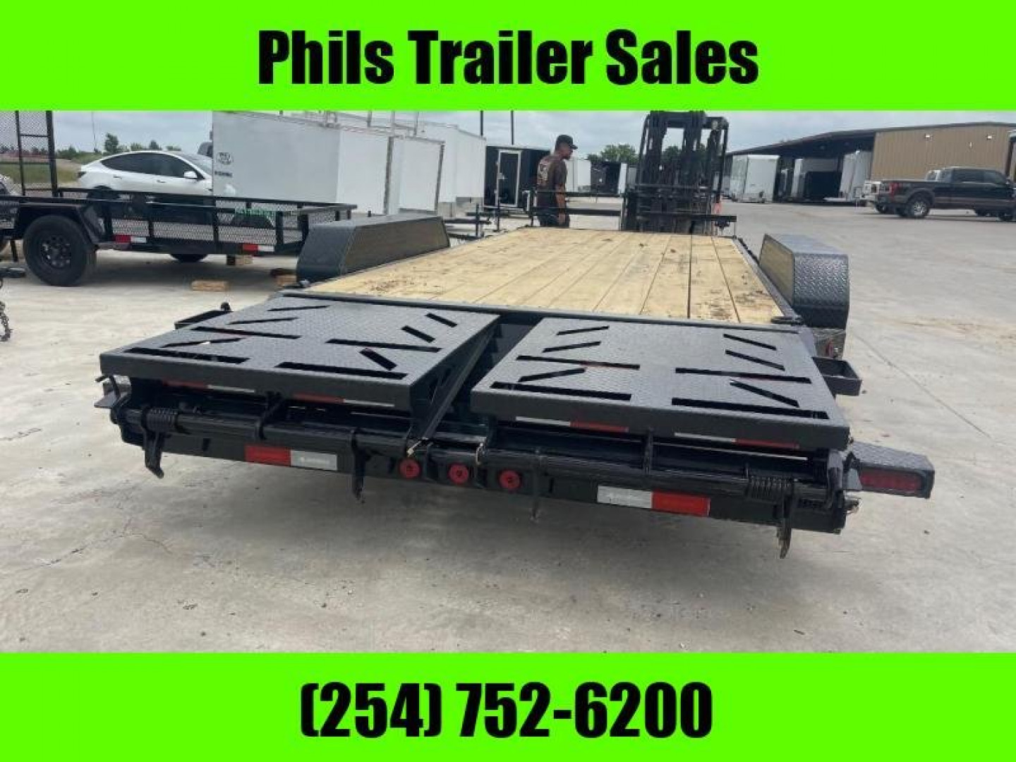 New 2024 IRON BULL 83X20 EQUIPMENT TRAILER 14 K RAMPAGE RAMPS TRAILERS Flatbed Trailer
