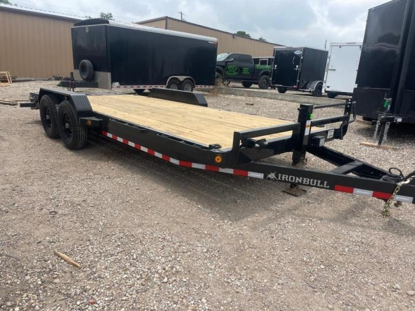 New 2024 IRON BULL 83X20 EQUIPMENT TRAILER 14 K RAMPAGE RAMPS TRAILERS Flatbed Trailer