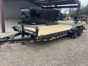 New 2024 IRON BULL 83X20 EQUIPMENT TRAILER 14 K RAMPAGE RAMPS TRAILERS Flatbed Trailer