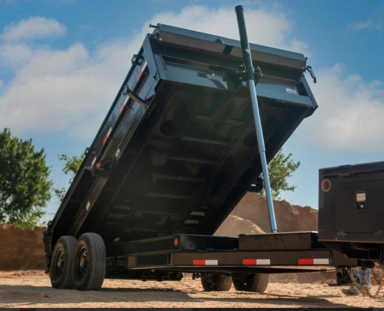 New Iron Bull NEW 83X16 DUMP TRAILER TELESCOPIC LIFT W/TARP AND RAMP Dump Trailer