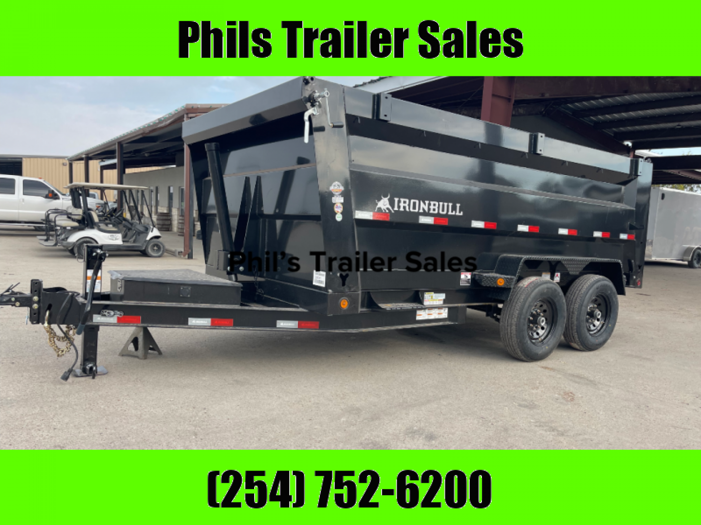 New IRON BULL TELESCOPIC 14' DUMP 4' SIDES DUMP TRAILER UTILITY DUMP TRAILER Dump Trailer