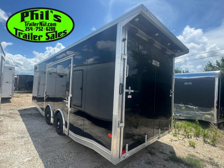 New E-Z Hauler 24' POLYCORE ALL ALUMINUM CAR HAULER LARGE ESCAPE DOOR UPGRADED TO .080 SCREWLESS EXTERIOR FINISHED OUT Car / Racing Trailer