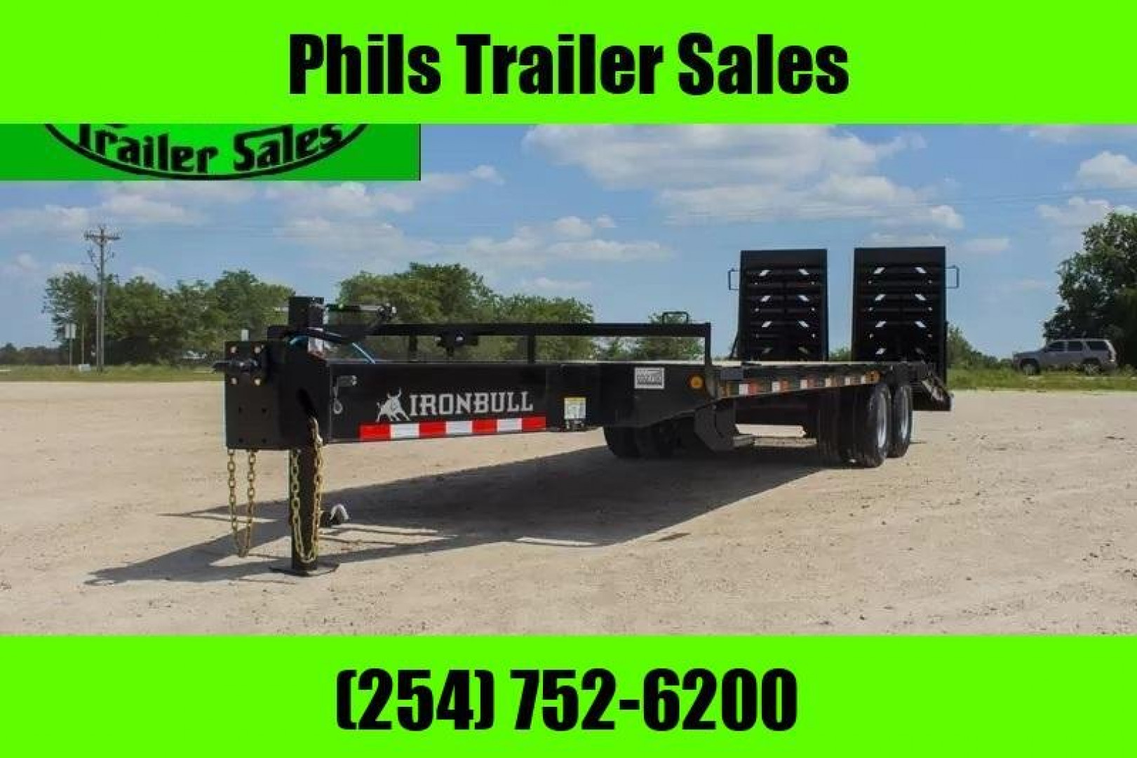 New Iron Bull AIR RIDE EQUIPMENT TRAILER 102 X 30 22K GVWR IRONBULL PINTLE HITCH Equipment TraiLER