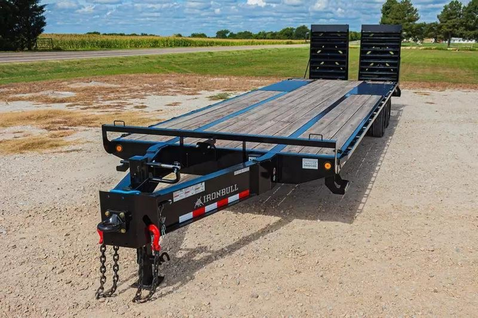New Iron Bull AIR RIDE EQUIPMENT TRAILER 102 X 30 22K GVWR IRONBULL PINTLE HITCH Equipment TraiLER