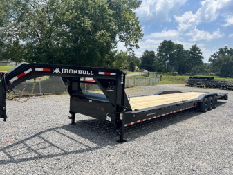 New 2026 IRON BULL NEW 102X40 GOOSENECK EQUIPMENT TRAILER DRIVE OVER FENDERS OPEN TRAILER UTILITY Equipment Trailer