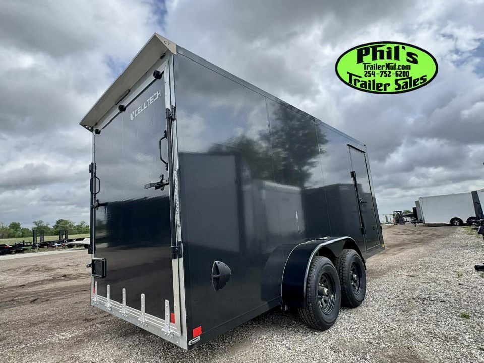 New Cell-Tech Trailers NEW 7X16 V-NOSE ENCLOSED TRAILER CARGO TRAILER COMMERCIAL GRADE HEAVY DUTY Cargo / Enclosed Trailer