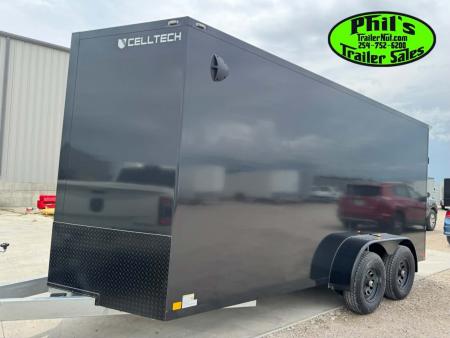 New Cell-Tech Trailers NEW 7X16 V-NOSE ENCLOSED TRAILER CARGO TRAILER COMMERCIAL GRADE HEAVY DUTY Cargo / Enclosed Trailer