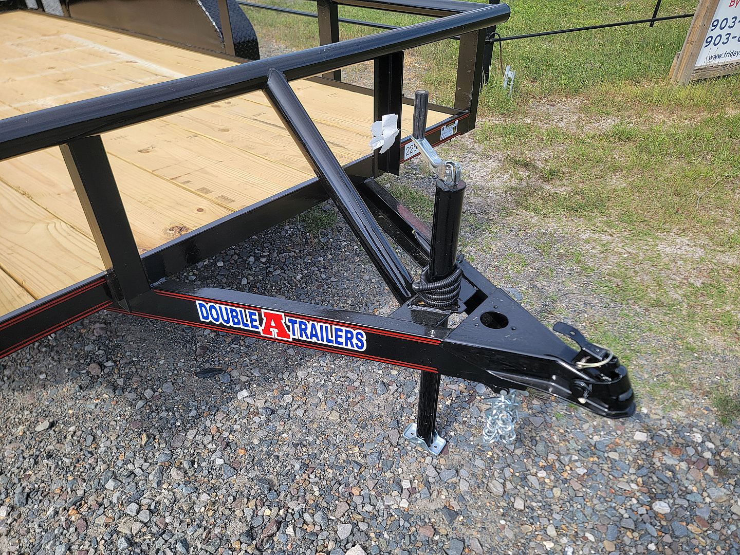 New 2025 Double A Trailers 14'x77" Tandem Axle Pipe Top w/ Tailgate