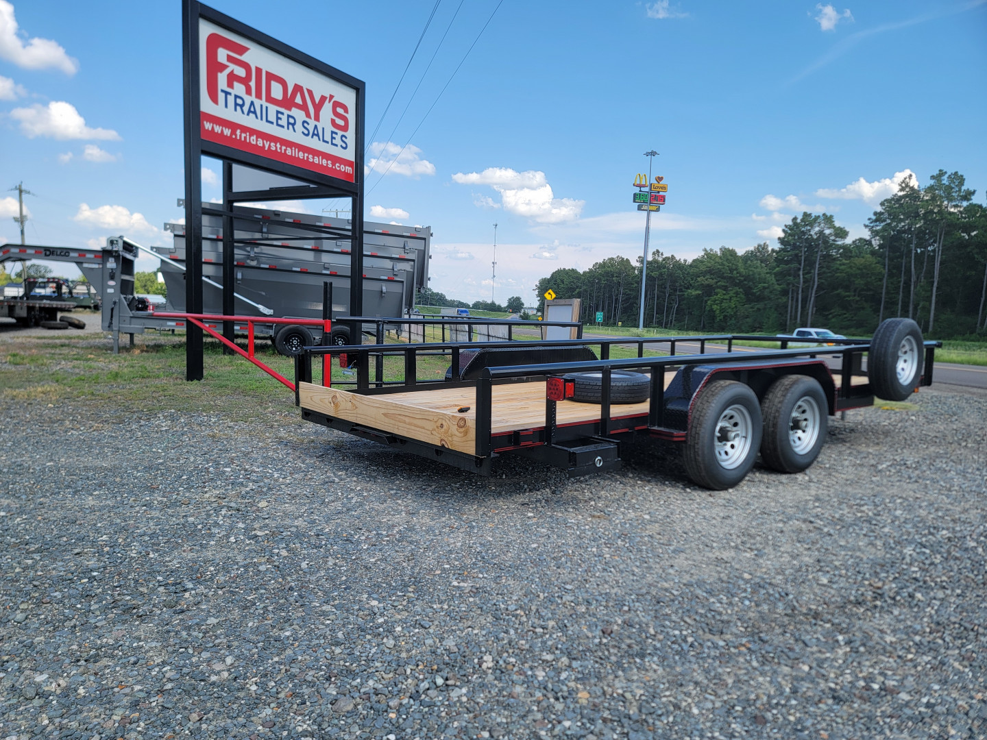 New 2025 Double A Trailers Trailers 18' x 83" Pipe Top with 5200 lb axles