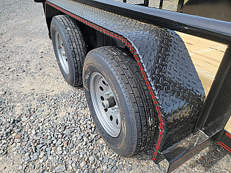 New 2025 Double A Trailers 14'x77" Tandem Axle Pipe Top w/ Tailgate