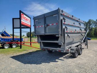 New 2025 Delco Trailers 16' x 83" Roll-Off Dump Trailer w/ 3 Bins