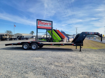 New 2025 Double A Trailers 26'x102" Gooseneck Equipment Trailer with Drive Over Fenders