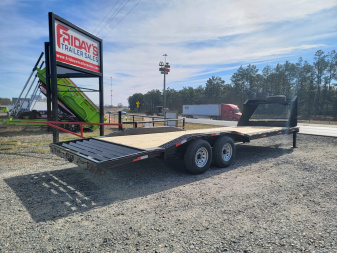 New 2025 Double A Trailers 26'x102" Gooseneck Equipment Trailer with Drive Over Fenders