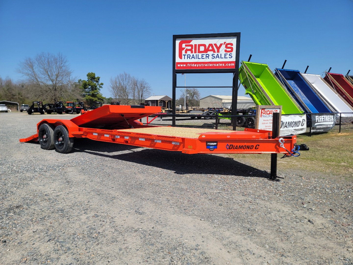 New 2025 Diamond C Trailers HDT210 24' x 82" Tilt Trailer Pacesetter Edition Equipment Trailer