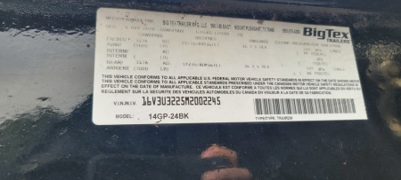 Used 2021 Big Tex Trailers 14GP 24
