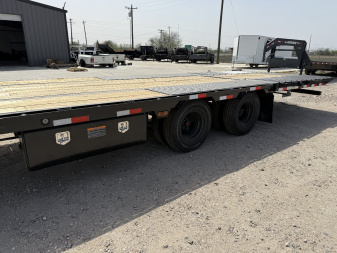 New 2025 Load Trail 40' GOOSENECK HYDRO TAIL & HYDRO JACKS 25.9K Flatbed Trailer