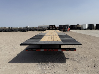 New 2025 Load Trail 40' GOOSENECK HYDRO TAIL & HYDRO JACKS 25.9K Flatbed Trailer