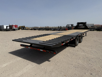 New 2025 Load Trail 32' GOOSENECK HYDRO TAIL 24K Flatbed Trailer