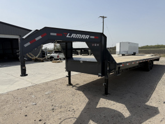 New 2025 Lamar Trailers 30' Gooseneck Deckover 16K Flatbed Trailer
