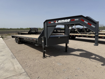 New 2025 Lamar Trailers 30' Gooseneck Deckover 16K Flatbed Trailer