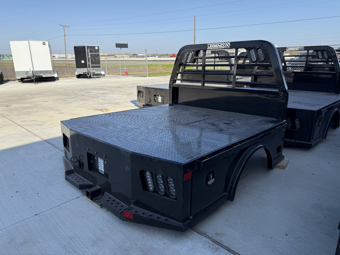 New 2025 Legend X Truck Beds VIKING SKIRTED 84/84/38 SHORT SINGLE WHEEL Flatbed