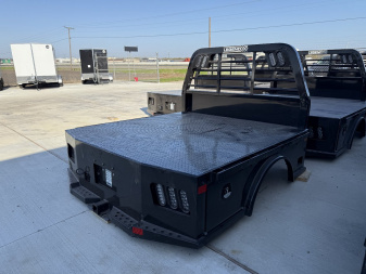 New 2025 Legend X Truck Beds VIKING SKIRTED 84/84/38 SHORT SINGLE WHEEL Flatbed
