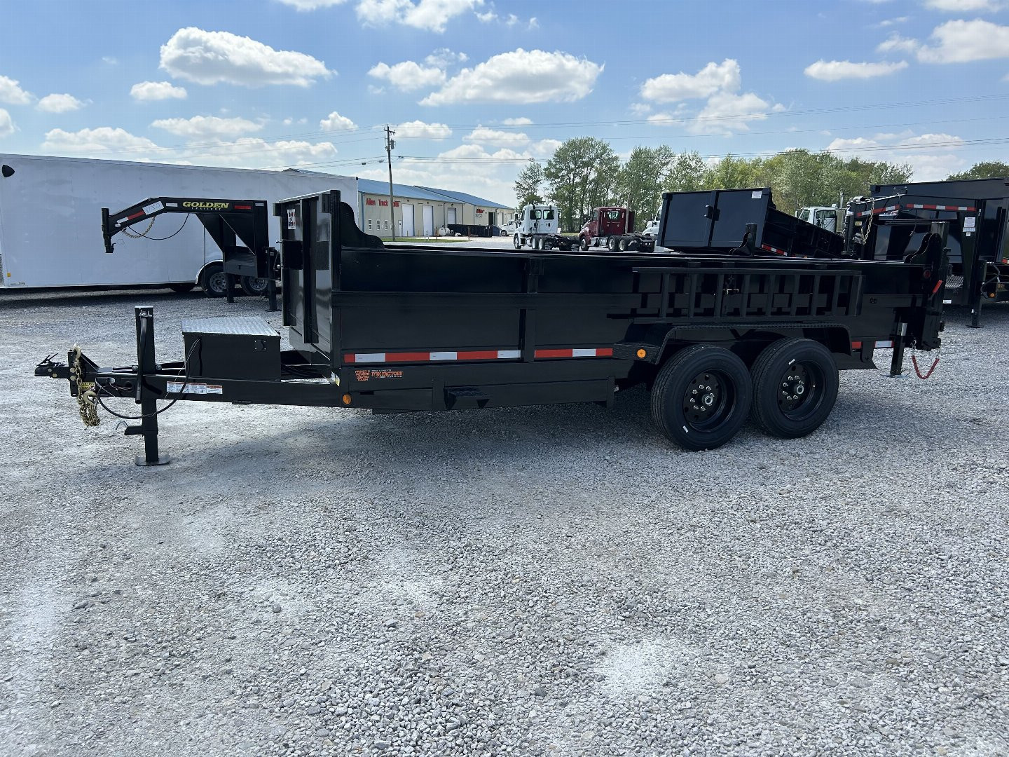 New 2026 Quality Steel and Aluminum 7x16 Low Profile Dump Trailer