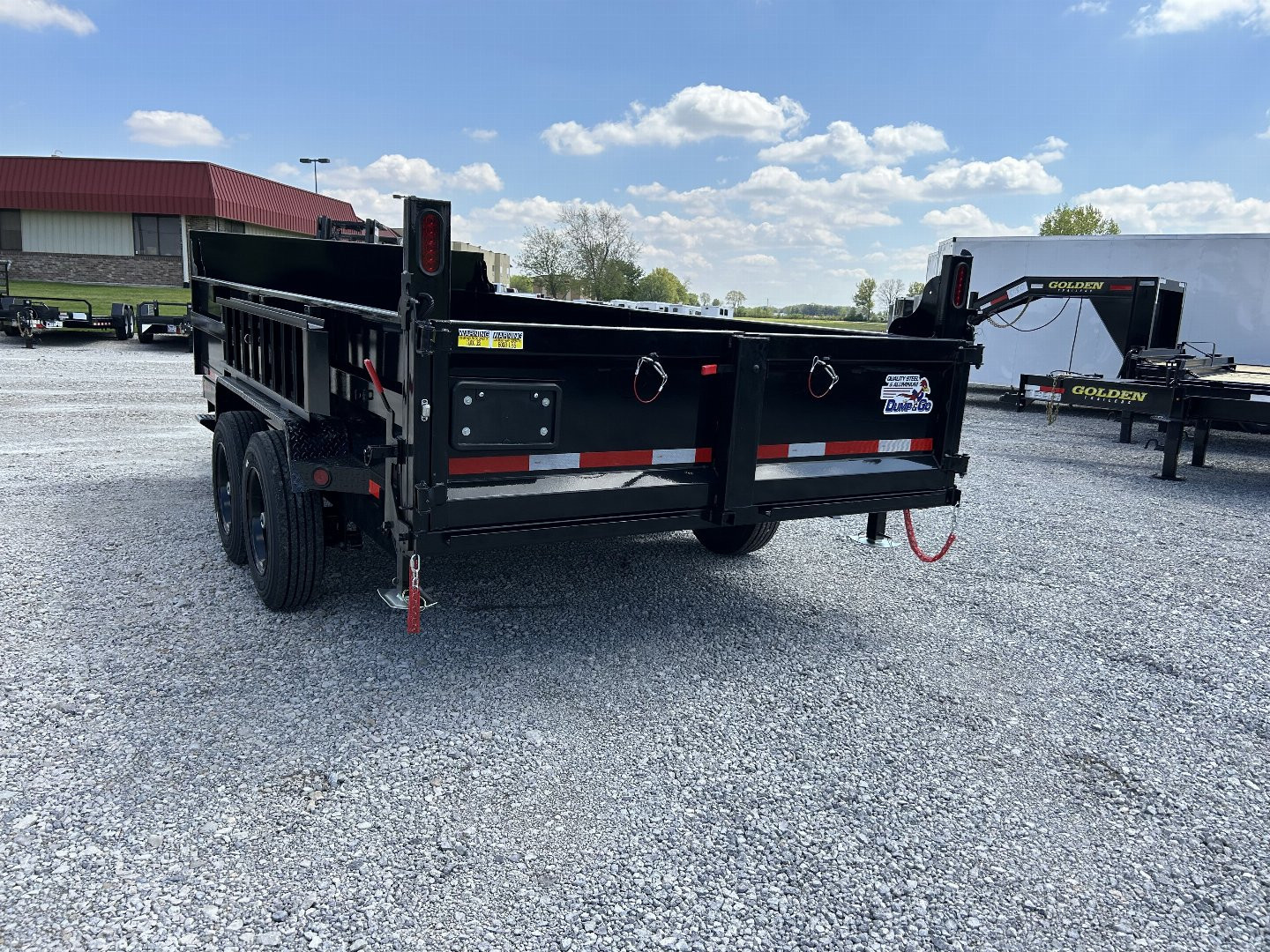 New 2026 Quality Steel and Aluminum 7x16 Low Profile Dump Trailer