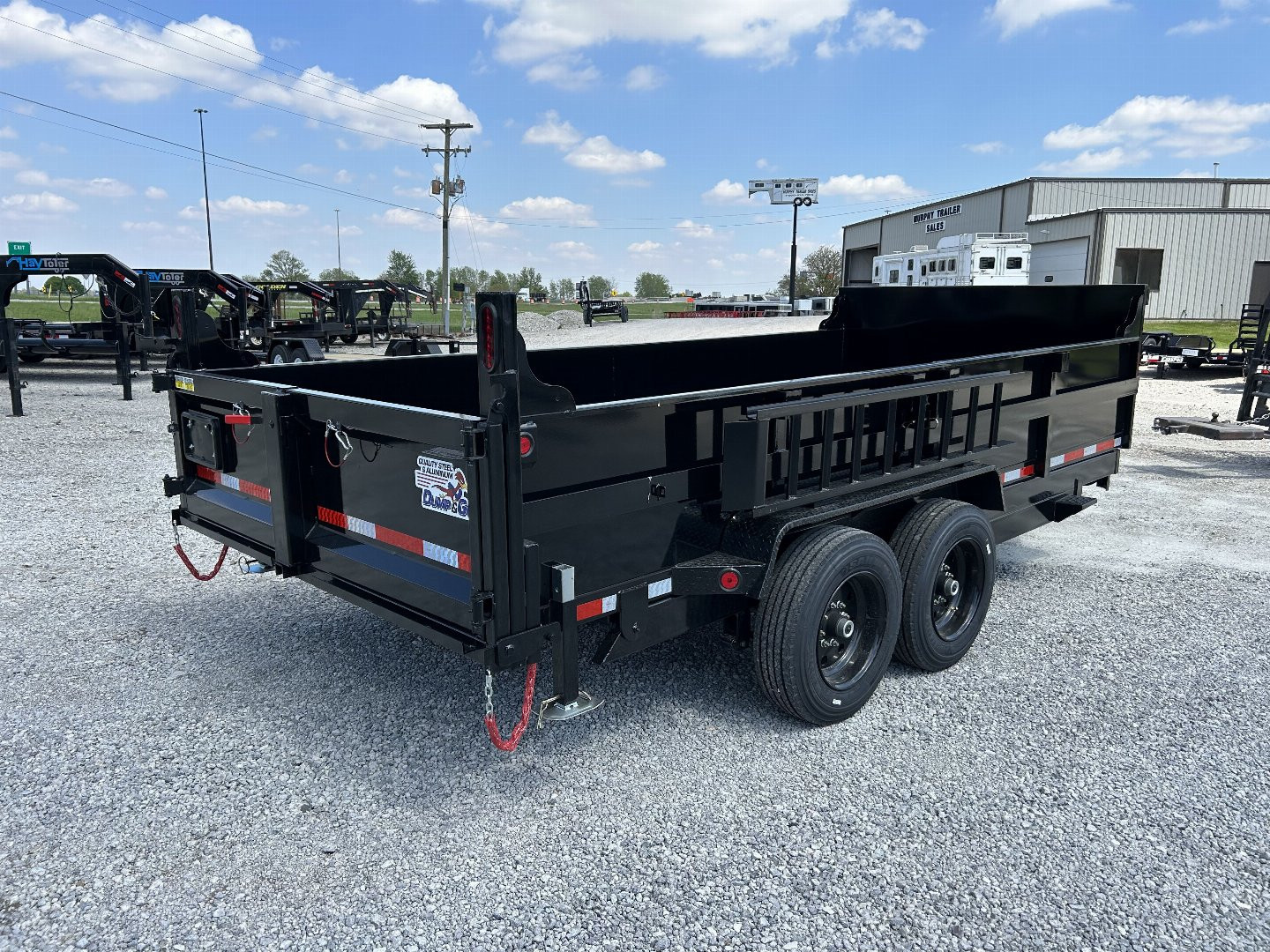 New 2026 Quality Steel and Aluminum 7x16 Low Profile Dump Trailer