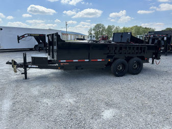 New 2026 Quality Steel and Aluminum 7x16 Low Profile Dump Trailer