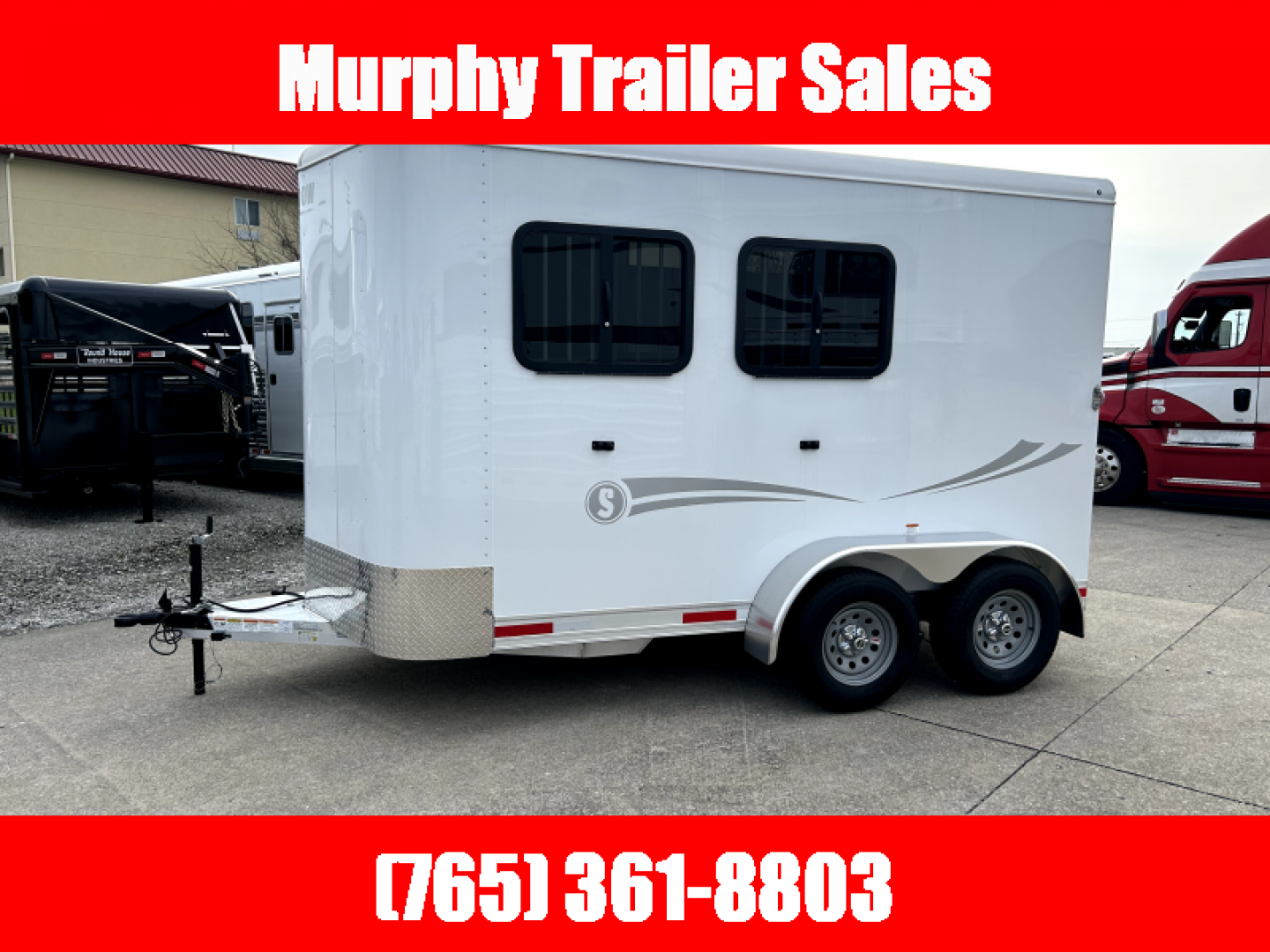 New 2025 Shadow Trailers 2 Horse Slant Load Bumper Pull Horse Trailer