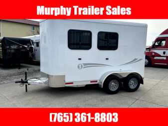 New 2025 Shadow Trailers 2 Horse Slant Load Bumper Pull Horse Trailer