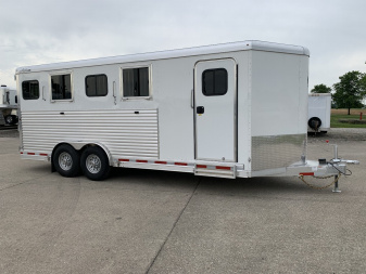 New 2024 Adam 4 Horse Slant Load Horse Trailer
