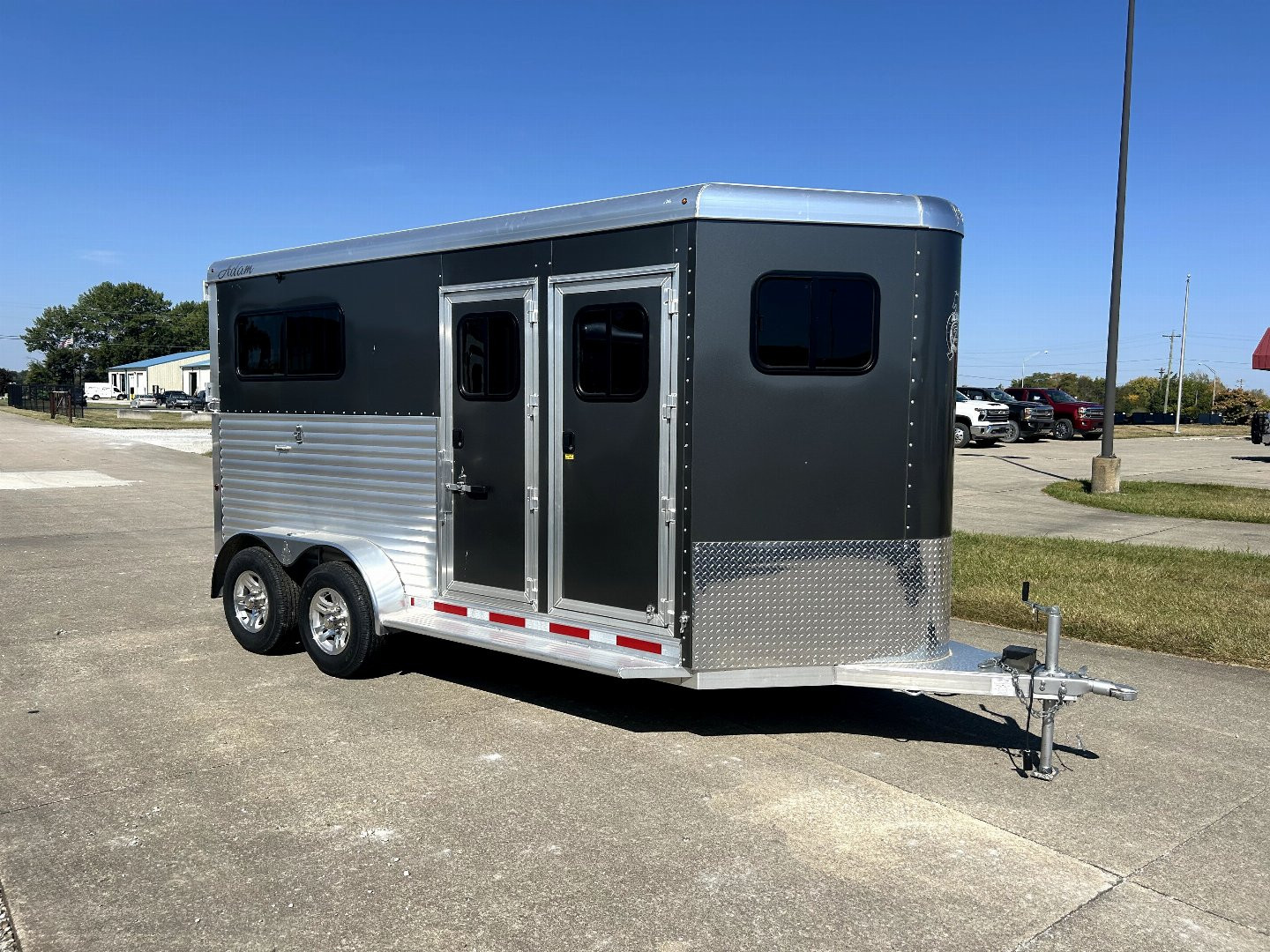 New 2024 Adam 2 horse straight load Horse Trailer
