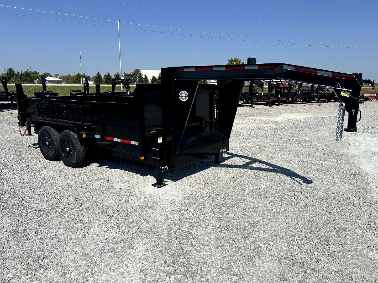 New 2026 QUALITY STEEL AND ALUMINUM 7'x14' Low Profile Gooseneck Dump Trailer