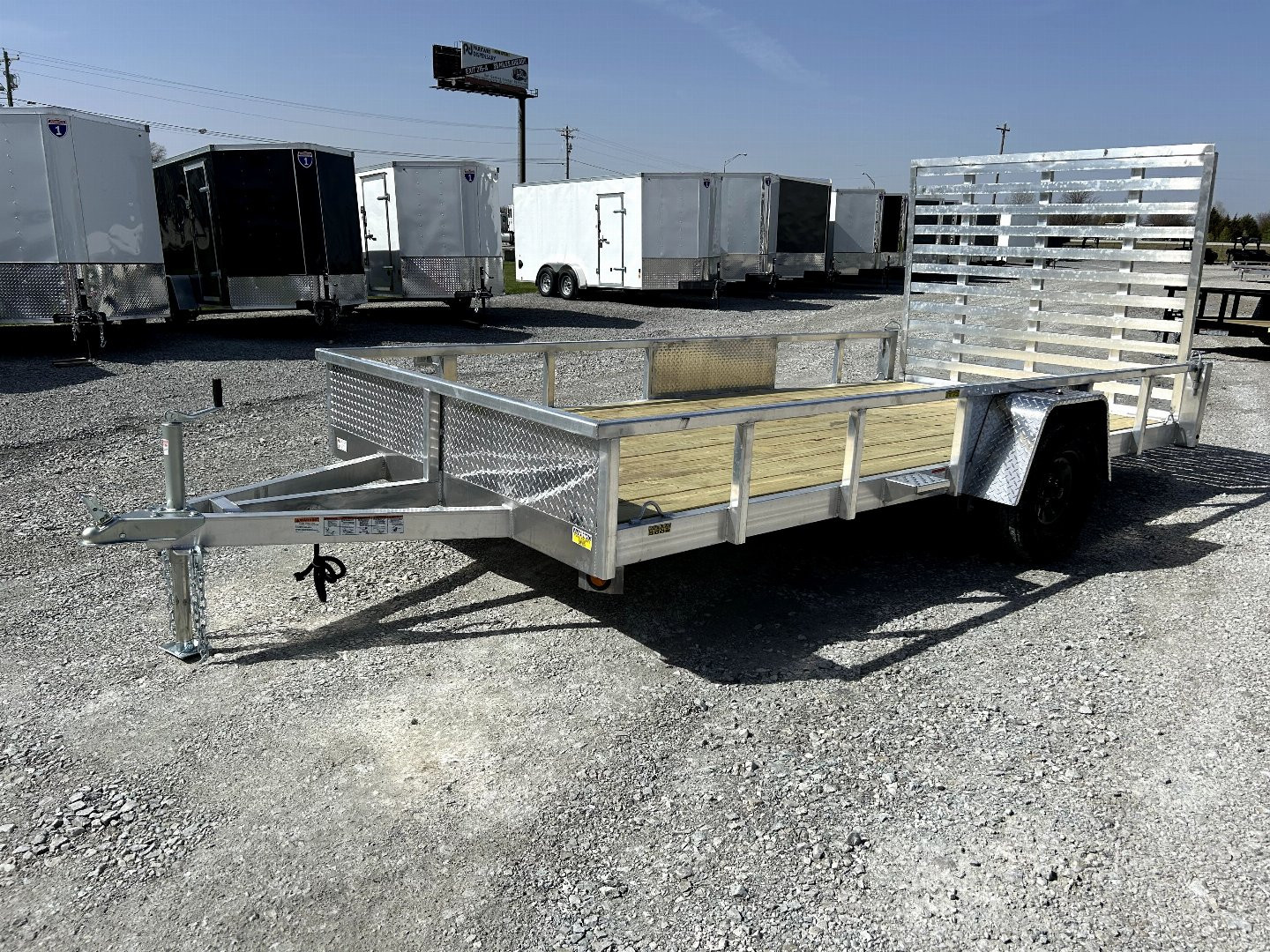 New 2024 QUALITY STEEL AND ALUMINUM 80"x14' Aluminum Deluxe HD Utility Trailer